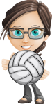 Girl with Volleyball@1.5x